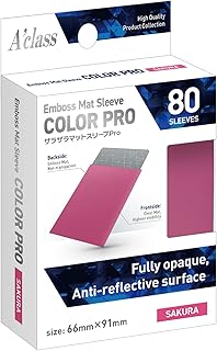 ザラザラマットスリーブPro サクラ 80枚（66×91mm）